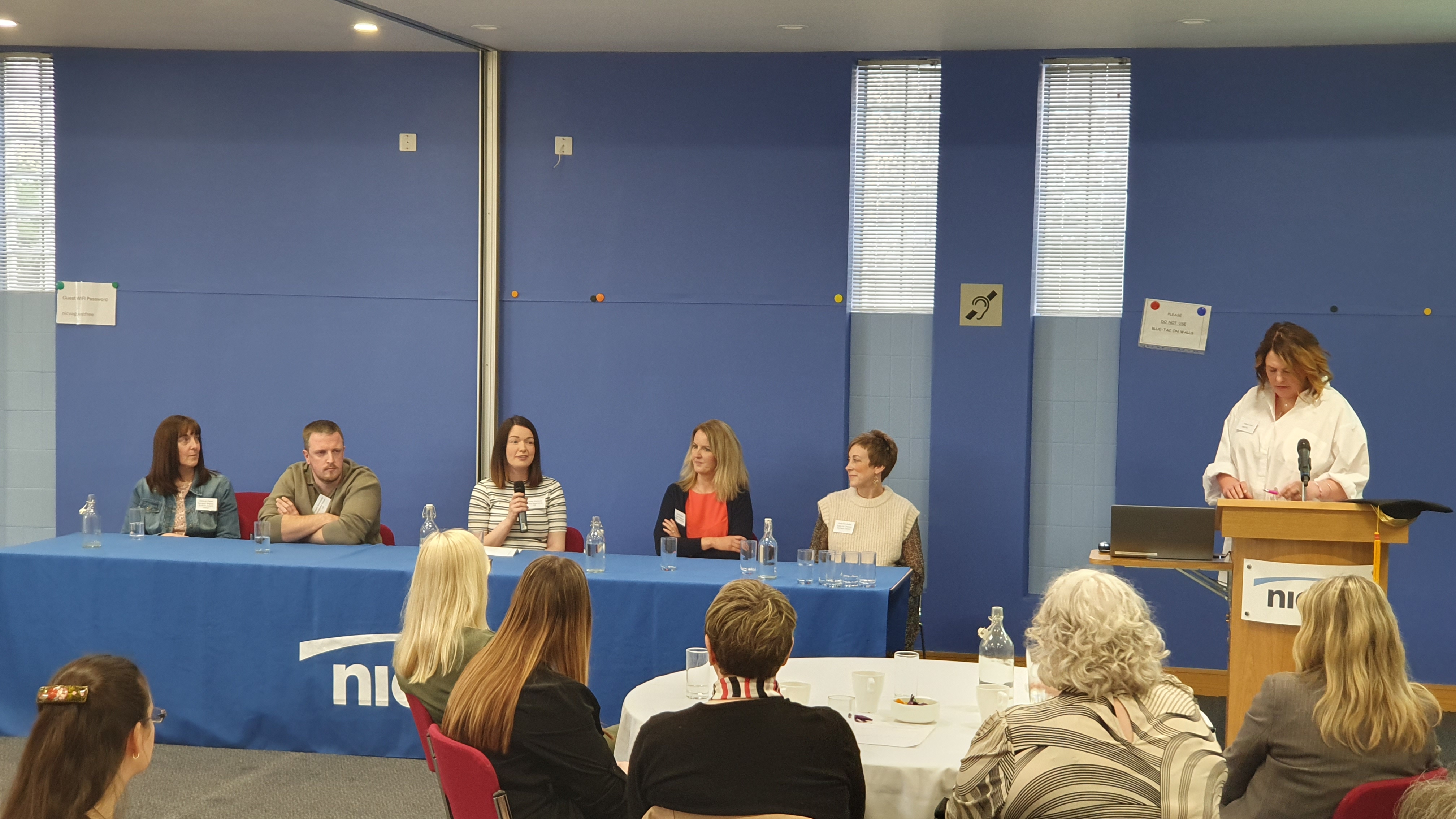 Our Panel of Learners speaking at the event