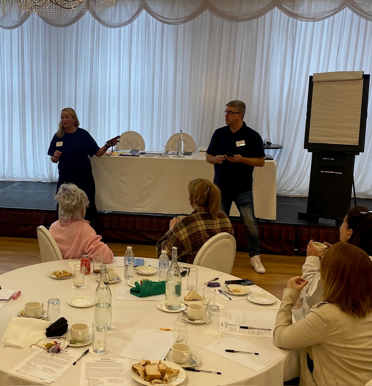 A presentation from two volunteers