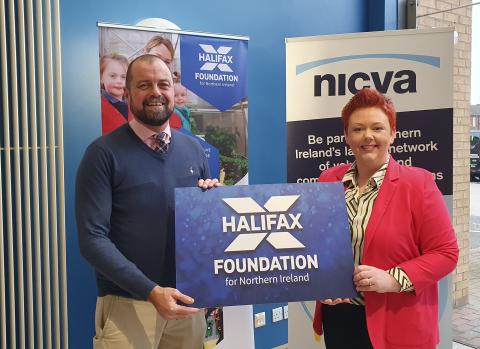 Niall Corry, Grants Officer for Halifax Foundation and Lorraine McCullagh, NICVA HR Manager