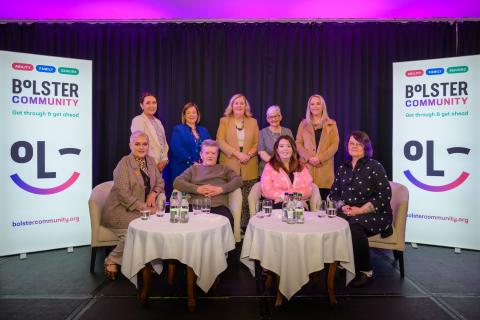 Photo of the Bolster Team and Service Users pictured at their Everyday Heroes Conference
