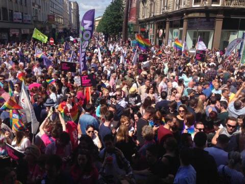 As many as 20,000 people turned out in Belfast last month to support marriage equality