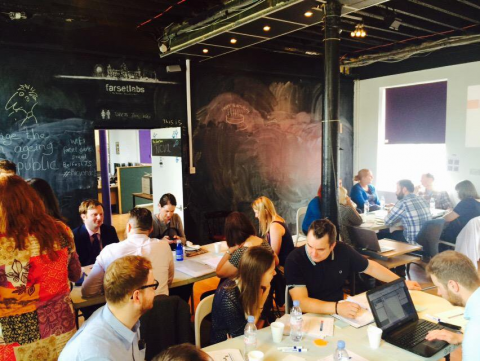 Intense discussions at the ageing policy hack
