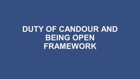Duty of Candour consultation
