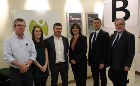 NICVA and BBC NI staff pictured at the MediaConnect launch