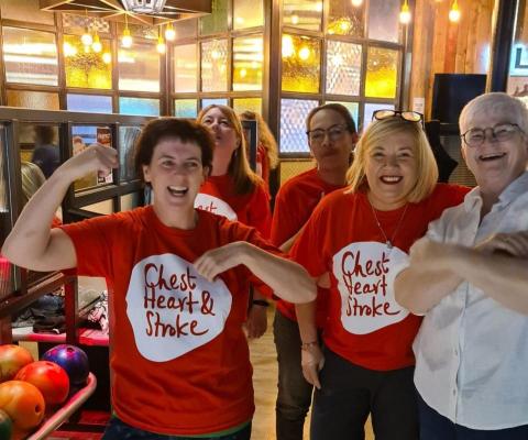 Photo of team NICVA at 10 pin bowling